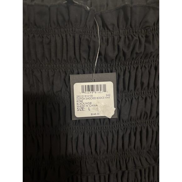 Club Monaco Dress Large Black Long Maxi Aline New Cotton - Picture 3 of 9